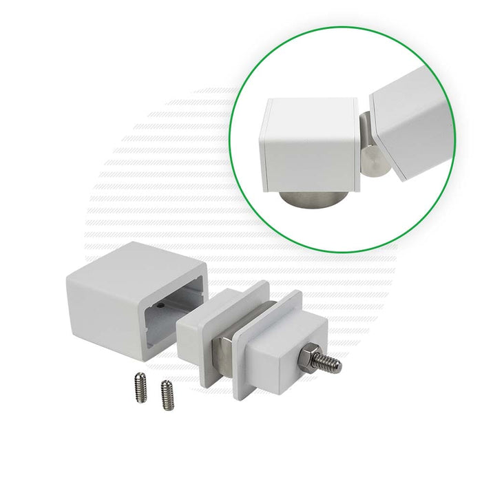 Signature Series Handrail Hinge for Stair Ends Assemblies Cable Bullet Sky White (Fine Texture) 