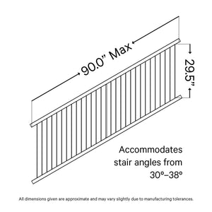 Summit Series Vertical Cable Railing Stair Panel — Cable Bullet